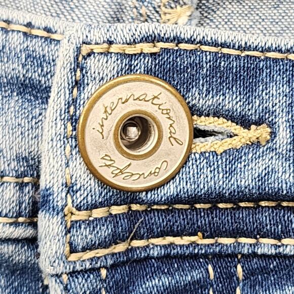 INC International Concepts Jeans Womens 4PS SHORT Blue Regular Fit Boot Cut Leg - Picture 2 of 12